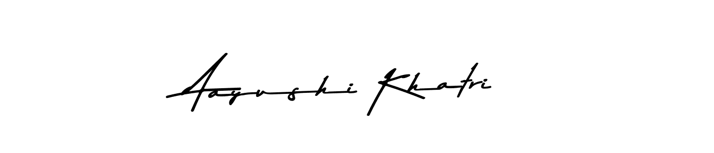 How to make Aayushi Khatri name signature. Use Asem Kandis PERSONAL USE style for creating short signs online. This is the latest handwritten sign. Aayushi Khatri signature style 9 images and pictures png