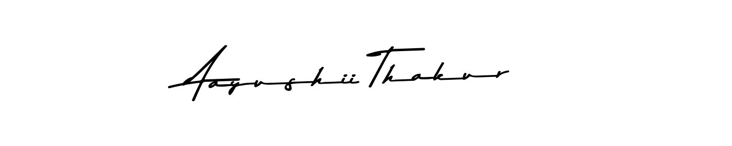 Create a beautiful signature design for name Aayushii Thakur. With this signature (Asem Kandis PERSONAL USE) fonts, you can make a handwritten signature for free. Aayushii Thakur signature style 9 images and pictures png