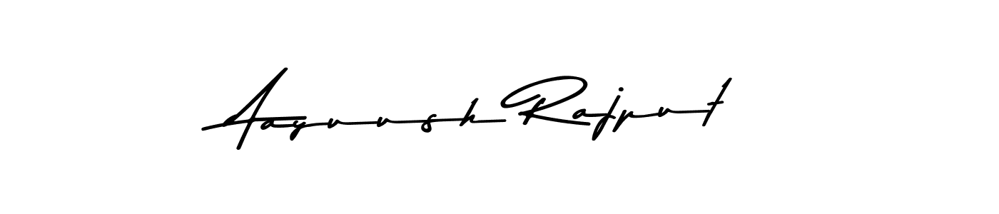 The best way (Asem Kandis PERSONAL USE) to make a short signature is to pick only two or three words in your name. The name Aayuush Rajput include a total of six letters. For converting this name. Aayuush Rajput signature style 9 images and pictures png