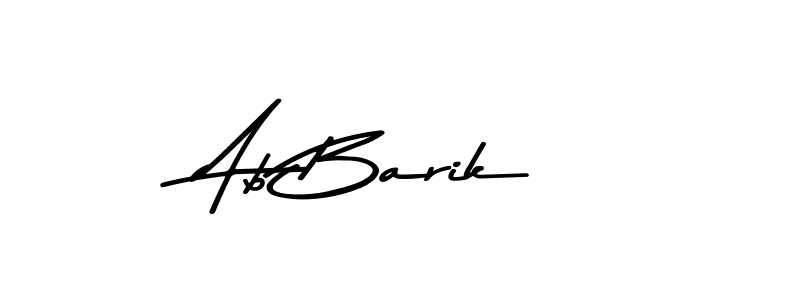 Use a signature maker to create a handwritten signature online. With this signature software, you can design (Asem Kandis PERSONAL USE) your own signature for name Ab Barik. Ab Barik signature style 9 images and pictures png