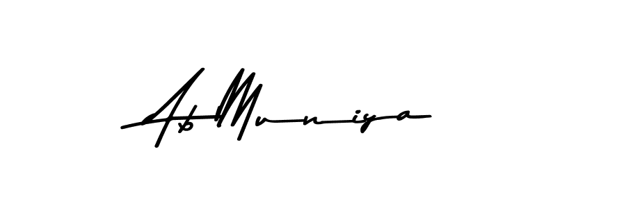 Use a signature maker to create a handwritten signature online. With this signature software, you can design (Asem Kandis PERSONAL USE) your own signature for name Ab Muniya. Ab Muniya signature style 9 images and pictures png