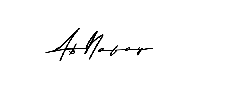 Make a beautiful signature design for name Ab Nafay. With this signature (Asem Kandis PERSONAL USE) style, you can create a handwritten signature for free. Ab Nafay signature style 9 images and pictures png