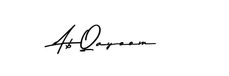 You should practise on your own different ways (Asem Kandis PERSONAL USE) to write your name (Ab Qayoom) in signature. don't let someone else do it for you. Ab Qayoom signature style 9 images and pictures png