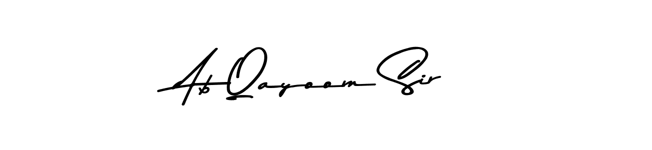 It looks lik you need a new signature style for name Ab Qayoom Sir. Design unique handwritten (Asem Kandis PERSONAL USE) signature with our free signature maker in just a few clicks. Ab Qayoom Sir signature style 9 images and pictures png