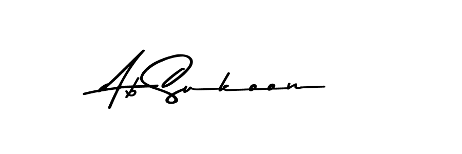 Also we have Ab Sukoon name is the best signature style. Create professional handwritten signature collection using Asem Kandis PERSONAL USE autograph style. Ab Sukoon signature style 9 images and pictures png