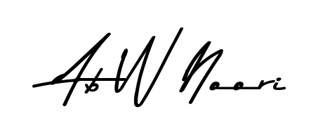 Make your name Ab W Noori memorable on every contract using Asem Kandis PERSONAL USE autograph style. Instant transparent background export available. Ab W Noori signature style 9 images and pictures png