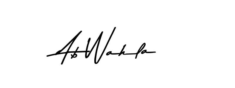 Use a signature maker to create a handwritten signature online. With this signature software, you can design (Asem Kandis PERSONAL USE) your own signature for name Ab Wahla. Ab Wahla signature style 9 images and pictures png