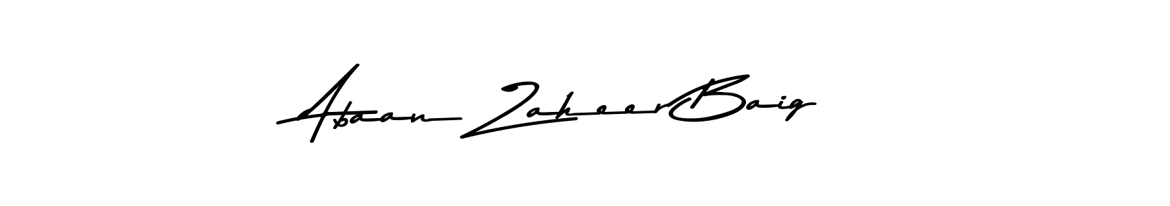 Design your own signature with our free online signature maker. With this signature software, you can create a handwritten (Asem Kandis PERSONAL USE) signature for name Abaan Zaheer Baig. Abaan Zaheer Baig signature style 9 images and pictures png