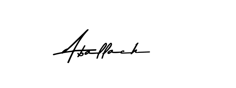 Use a signature maker to create a handwritten signature online. With this signature software, you can design (Asem Kandis PERSONAL USE) your own signature for name Aballach. Aballach signature style 9 images and pictures png