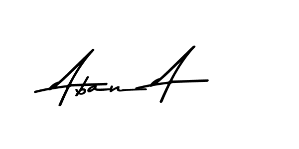 Aban A stylish signature style. Best Handwritten Sign (Asem Kandis PERSONAL USE) for my name. Handwritten Signature Collection Ideas for my name Aban A. Aban A signature style 9 images and pictures png