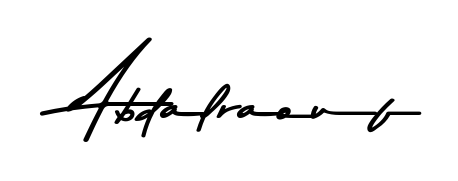 Discover how Abdalraouf looks in an executive cursive font (Asem Kandis PERSONAL USE). Perfect for legal documents, invoices, and certificates. Abdalraouf signature style 9 images and pictures png