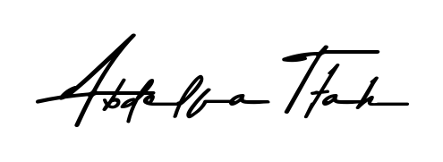 A classic penmanship look for Abdelfa Ttah. The Asem Kandis PERSONAL USE font brings timeless elegance and confidence to every signed document. Abdelfa Ttah signature style 9 images and pictures png