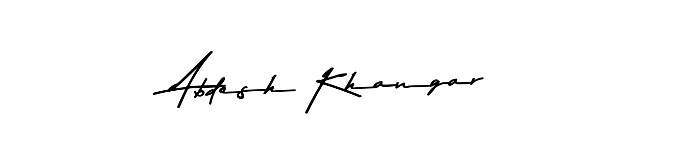 Make a beautiful signature design for name Abdesh Khangar. With this signature (Asem Kandis PERSONAL USE) style, you can create a handwritten signature for free. Abdesh Khangar signature style 9 images and pictures png