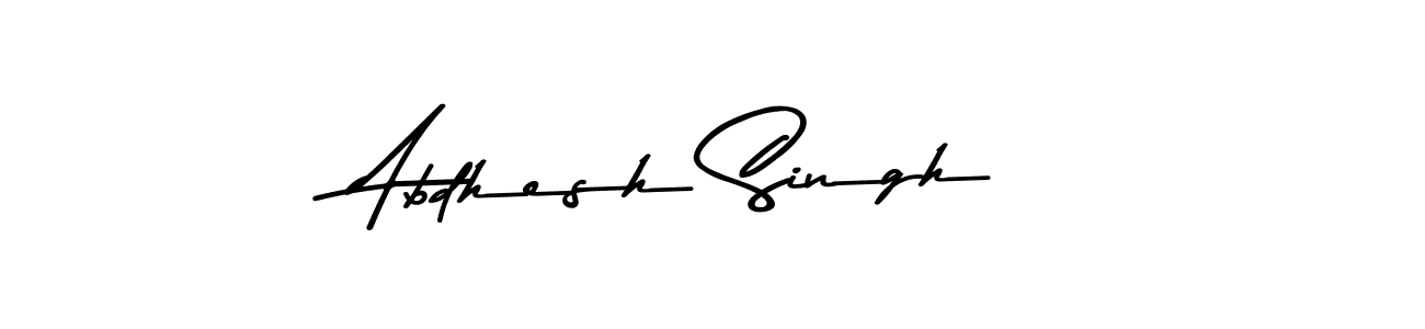 Create a beautiful signature design for name Abdhesh Singh. With this signature (Asem Kandis PERSONAL USE) fonts, you can make a handwritten signature for free. Abdhesh Singh signature style 9 images and pictures png