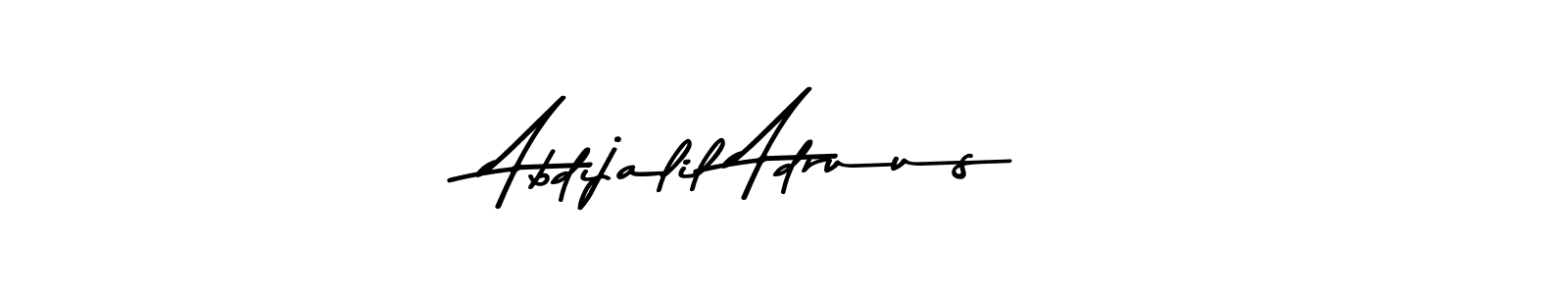 Abdijalil Adruus stylish signature style. Best Handwritten Sign (Asem Kandis PERSONAL USE) for my name. Handwritten Signature Collection Ideas for my name Abdijalil Adruus. Abdijalil Adruus signature style 9 images and pictures png