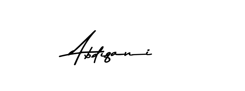 How to make Abdiqani name signature. Use Asem Kandis PERSONAL USE style for creating short signs online. This is the latest handwritten sign. Abdiqani signature style 9 images and pictures png