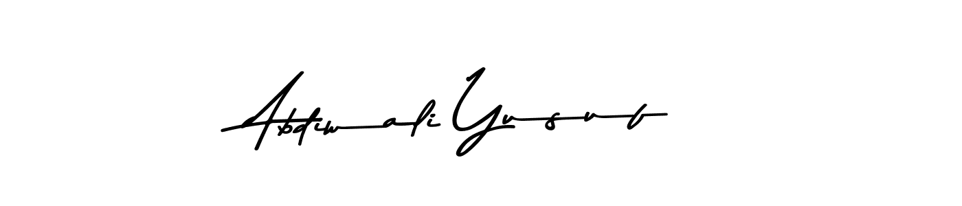 The best way (Asem Kandis PERSONAL USE) to make a short signature is to pick only two or three words in your name. The name Abdiwali Yusuf include a total of six letters. For converting this name. Abdiwali Yusuf signature style 9 images and pictures png