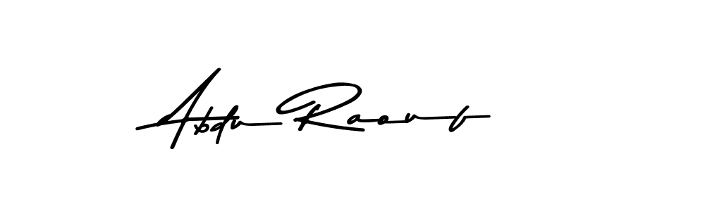 How to make Abdu Raouf name signature. Use Asem Kandis PERSONAL USE style for creating short signs online. This is the latest handwritten sign. Abdu Raouf signature style 9 images and pictures png