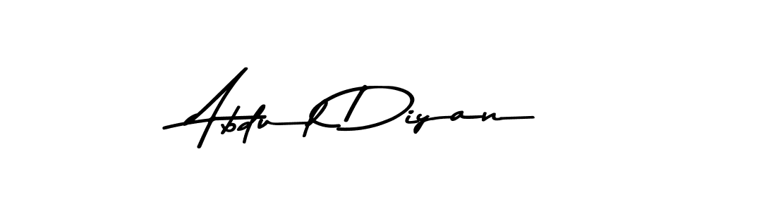 Create a beautiful signature design for name Abdul Diyan. With this signature (Asem Kandis PERSONAL USE) fonts, you can make a handwritten signature for free. Abdul Diyan signature style 9 images and pictures png