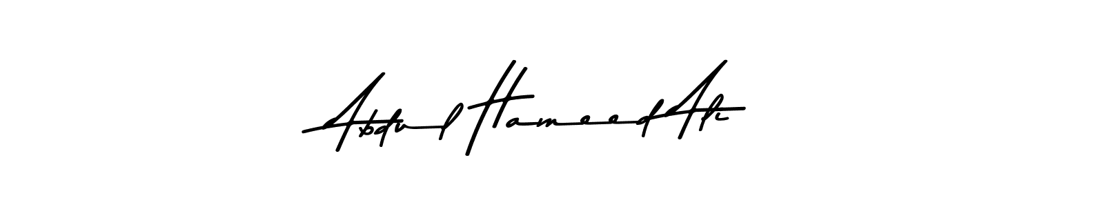 Make a beautiful signature design for name Abdul Hameed Ali. With this signature (Asem Kandis PERSONAL USE) style, you can create a handwritten signature for free. Abdul Hameed Ali signature style 9 images and pictures png
