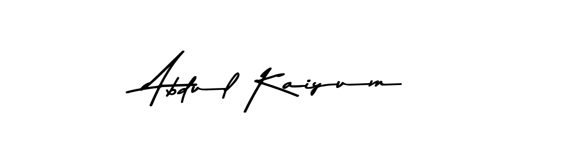How to make Abdul Kaiyum name signature. Use Asem Kandis PERSONAL USE style for creating short signs online. This is the latest handwritten sign. Abdul Kaiyum signature style 9 images and pictures png