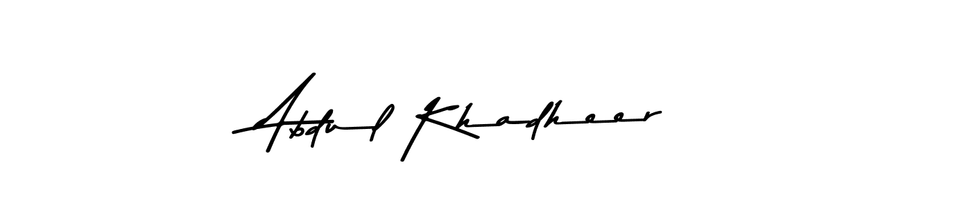 How to make Abdul Khadheer name signature. Use Asem Kandis PERSONAL USE style for creating short signs online. This is the latest handwritten sign. Abdul Khadheer signature style 9 images and pictures png