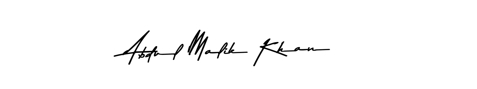 How to make Abdul Malik Khan name signature. Use Asem Kandis PERSONAL USE style for creating short signs online. This is the latest handwritten sign. Abdul Malik Khan signature style 9 images and pictures png
