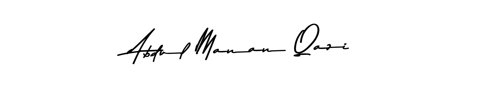 How to make Abdul Manan Qazi name signature. Use Asem Kandis PERSONAL USE style for creating short signs online. This is the latest handwritten sign. Abdul Manan Qazi signature style 9 images and pictures png