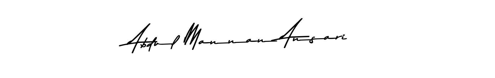 How to make Abdul Mannan Ansari name signature. Use Asem Kandis PERSONAL USE style for creating short signs online. This is the latest handwritten sign. Abdul Mannan Ansari signature style 9 images and pictures png