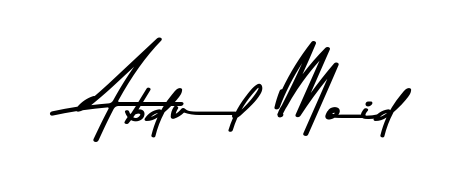 Use a signature maker to create a handwritten signature online. With this signature software, you can design (Asem Kandis PERSONAL USE) your own signature for name Abdul Moid. Abdul Moid signature style 9 images and pictures png