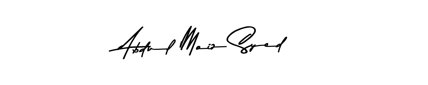 Make a beautiful signature design for name Abdul Moiz Syed. With this signature (Asem Kandis PERSONAL USE) style, you can create a handwritten signature for free. Abdul Moiz Syed signature style 9 images and pictures png