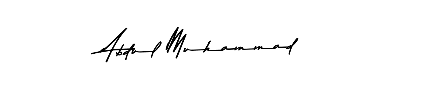 How to make Abdul Muhammad name signature. Use Asem Kandis PERSONAL USE style for creating short signs online. This is the latest handwritten sign. Abdul Muhammad signature style 9 images and pictures png