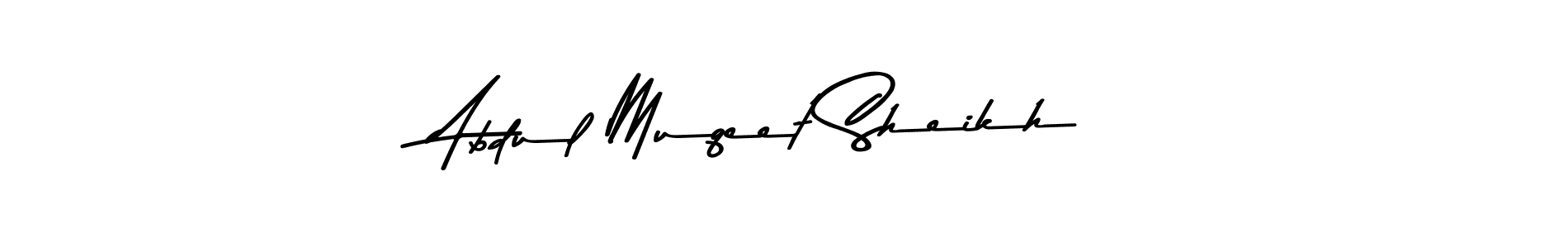 Design your own signature with our free online signature maker. With this signature software, you can create a handwritten (Asem Kandis PERSONAL USE) signature for name Abdul Muqeet Sheikh. Abdul Muqeet Sheikh signature style 9 images and pictures png