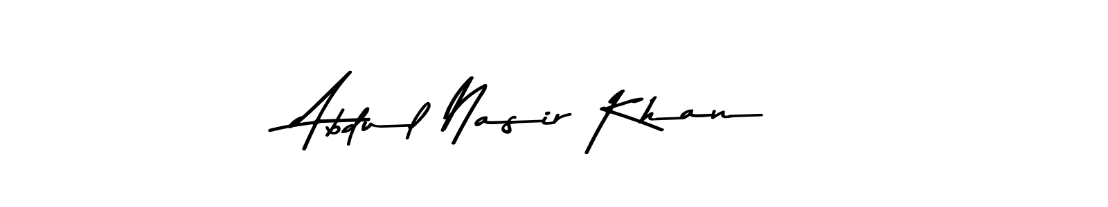 How to make Abdul Nasir Khan name signature. Use Asem Kandis PERSONAL USE style for creating short signs online. This is the latest handwritten sign. Abdul Nasir Khan signature style 9 images and pictures png