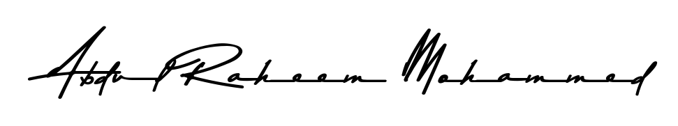 Quickly download Abdul Raheem Mohammed name signature in high-resolution PNG using Asem Kandis PERSONAL USE style. Ready to insert into PDFs and online applications. Abdul Raheem Mohammed signature style 9 images and pictures png