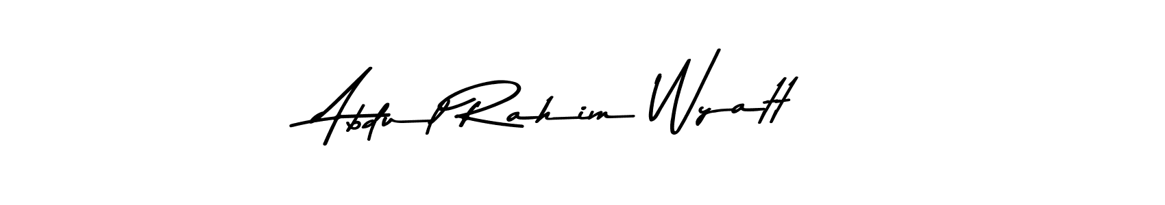 Use a signature maker to create a handwritten signature online. With this signature software, you can design (Asem Kandis PERSONAL USE) your own signature for name Abdul Rahim Wyatt. Abdul Rahim Wyatt signature style 9 images and pictures png