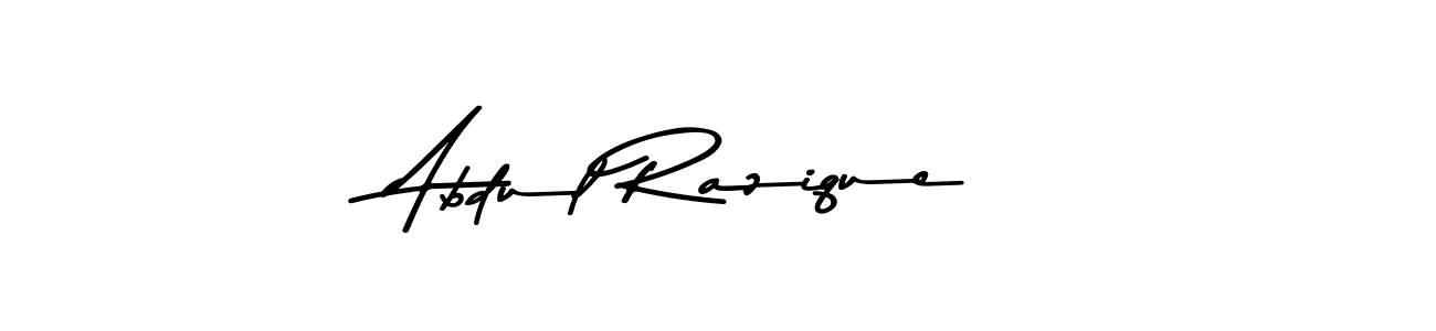 Design your own signature with our free online signature maker. With this signature software, you can create a handwritten (Asem Kandis PERSONAL USE) signature for name Abdul Razique. Abdul Razique signature style 9 images and pictures png