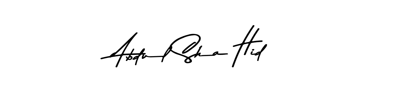 You can use this online signature creator to create a handwritten signature for the name Abdul Sha Hid. This is the best online autograph maker. Abdul Sha Hid signature style 9 images and pictures png