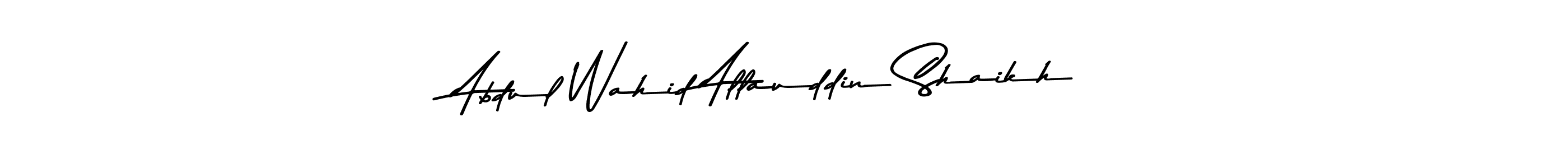 Similarly Asem Kandis PERSONAL USE is the best handwritten signature design. Signature creator online .You can use it as an online autograph creator for name Abdul Wahid Allauddin Shaikh. Abdul Wahid Allauddin Shaikh signature style 9 images and pictures png