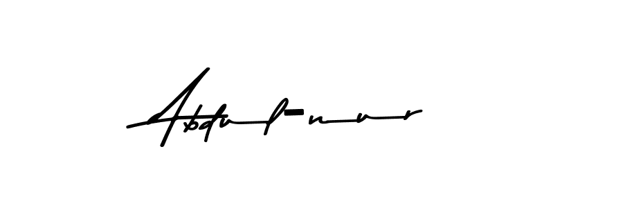 How to make Abdul-nur name signature. Use Asem Kandis PERSONAL USE style for creating short signs online. This is the latest handwritten sign. Abdul-nur signature style 9 images and pictures png