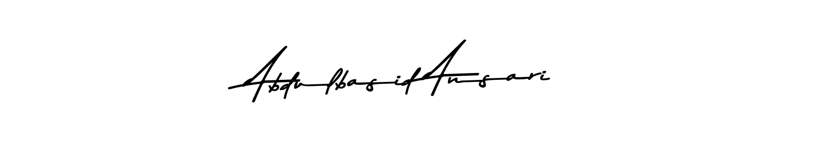 Make a beautiful signature design for name Abdulbasid Ansari. With this signature (Asem Kandis PERSONAL USE) style, you can create a handwritten signature for free. Abdulbasid Ansari signature style 9 images and pictures png