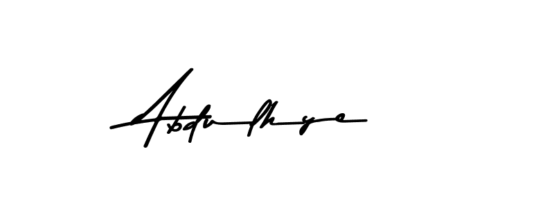 How to make Abdulhye name signature. Use Asem Kandis PERSONAL USE style for creating short signs online. This is the latest handwritten sign. Abdulhye signature style 9 images and pictures png