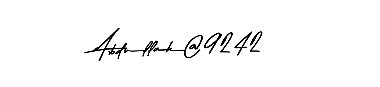 You can use this online signature creator to create a handwritten signature for the name Abdullah@9242. This is the best online autograph maker. Abdullah@9242 signature style 9 images and pictures png