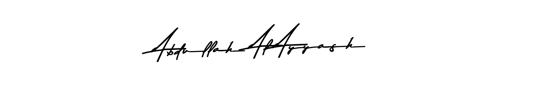 Create a beautiful signature design for name Abdullah Al Ayyash. With this signature (Asem Kandis PERSONAL USE) fonts, you can make a handwritten signature for free. Abdullah Al Ayyash signature style 9 images and pictures png