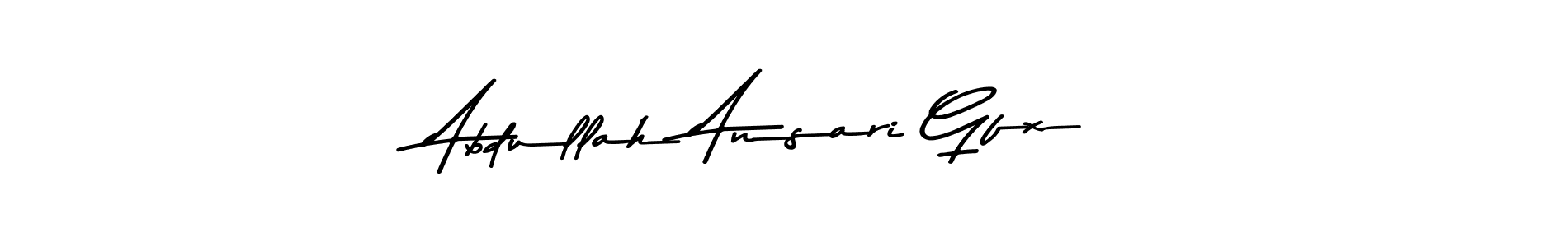 Design your own signature with our free online signature maker. With this signature software, you can create a handwritten (Asem Kandis PERSONAL USE) signature for name Abdullah Ansari Gfx. Abdullah Ansari Gfx signature style 9 images and pictures png