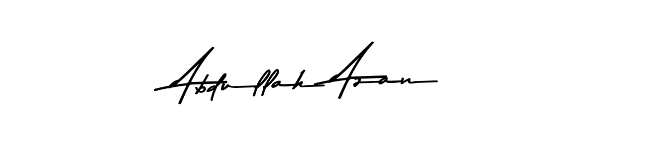 Create a beautiful signature design for name Abdullah Azan. With this signature (Asem Kandis PERSONAL USE) fonts, you can make a handwritten signature for free. Abdullah Azan signature style 9 images and pictures png