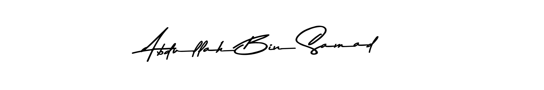 How to make Abdullah Bin Samad name signature. Use Asem Kandis PERSONAL USE style for creating short signs online. This is the latest handwritten sign. Abdullah Bin Samad signature style 9 images and pictures png
