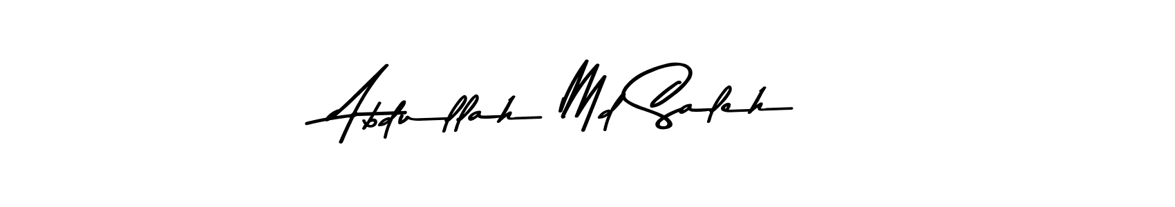 Make a beautiful signature design for name Abdullah Md Saleh. With this signature (Asem Kandis PERSONAL USE) style, you can create a handwritten signature for free. Abdullah Md Saleh signature style 9 images and pictures png