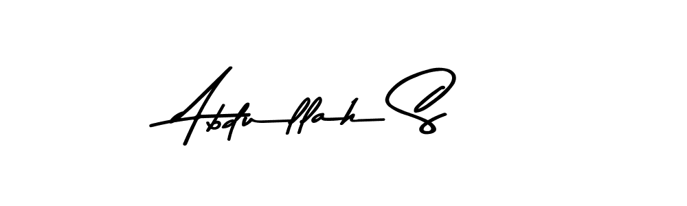 Create a beautiful signature design for name Abdullah S. With this signature (Asem Kandis PERSONAL USE) fonts, you can make a handwritten signature for free. Abdullah S signature style 9 images and pictures png