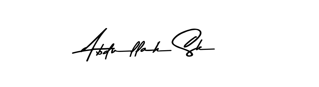 How to make Abdullah Sk name signature. Use Asem Kandis PERSONAL USE style for creating short signs online. This is the latest handwritten sign. Abdullah Sk signature style 9 images and pictures png